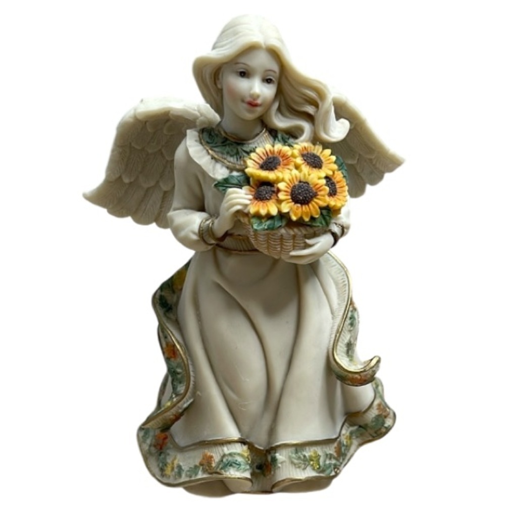 SARAHS Angels 2009 Angel Figurine with Sunflowers Handcrafted Mindspring Studio